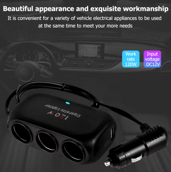 3 USB Sockets Fast Car Charger